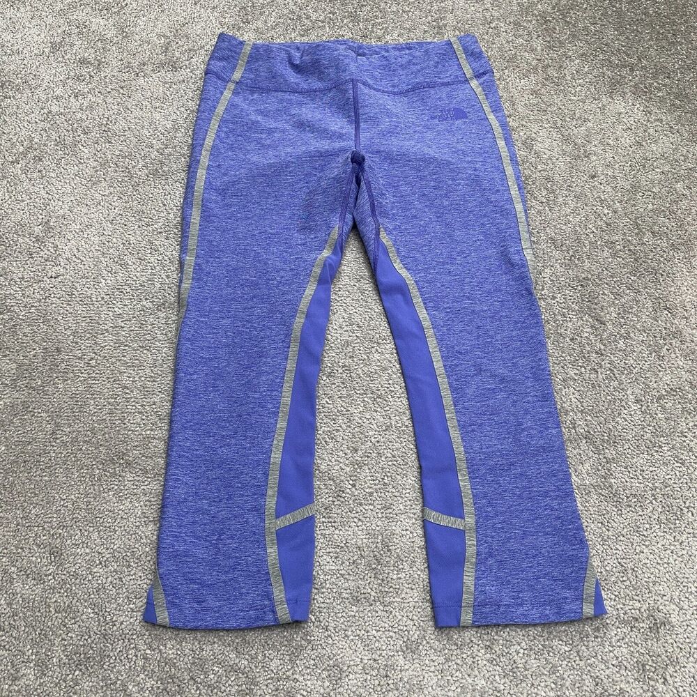 The North Face Active Dynamix Cropped Leggings Womens Medium Blue Yoga Gym 28x21